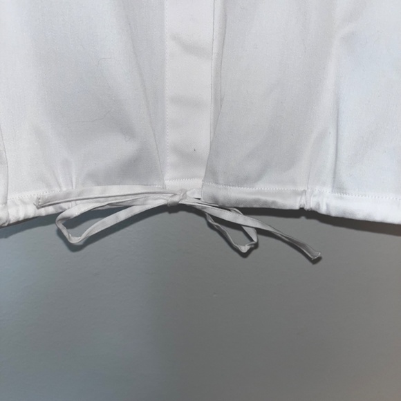 White Cotton Shirt Long Sleeve 14 Melanie Lyne - Picture 7 of 9